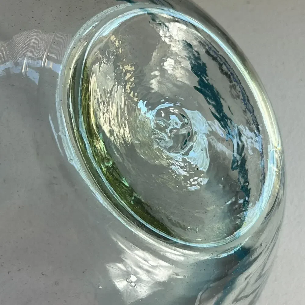Mexican Hand Blown Art Large Bowl 4